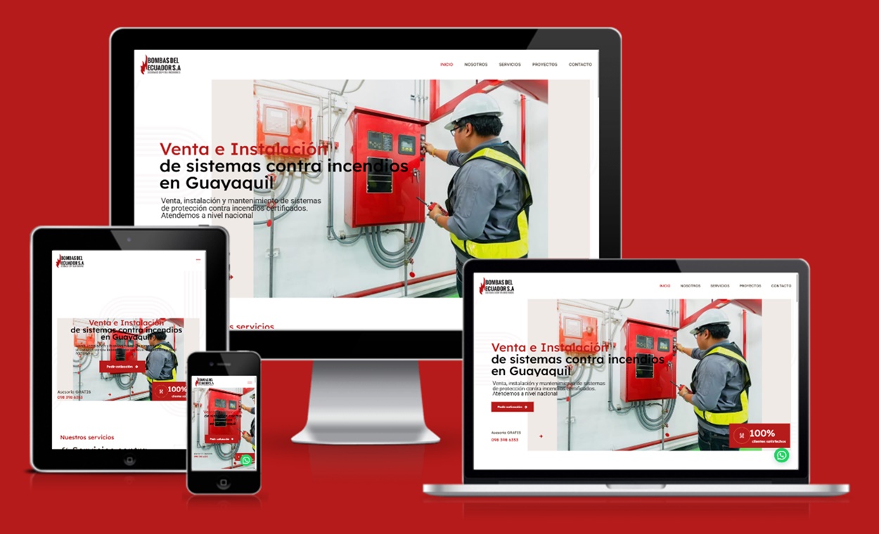 Diseño web para instalador de sistemas contra incendios