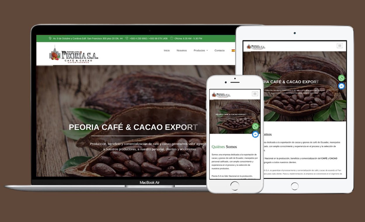 Cliente de diseño web Peoria Ecuador - Webcorp