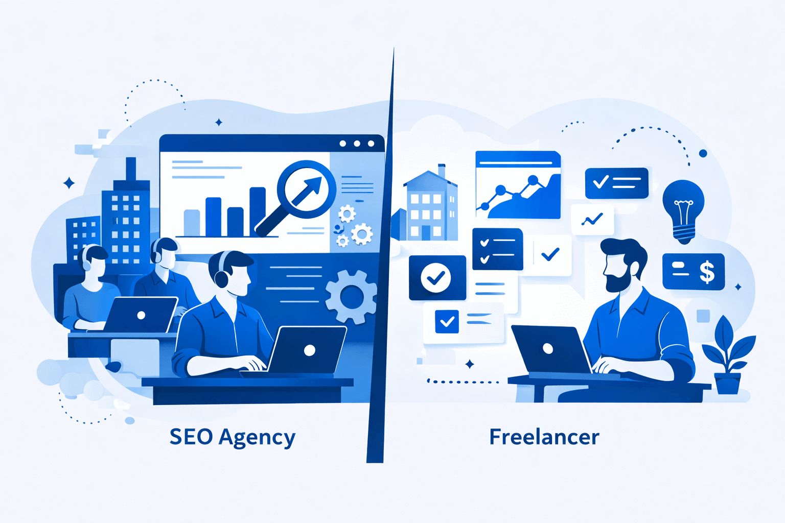 Agencia SEO vs Freelancer en Ecuador